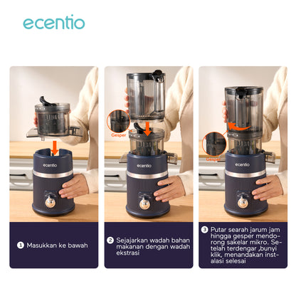 ecentio slow juicer portable 112mm caliber multifungsi blender 550ml+600ml garansi satu tahun