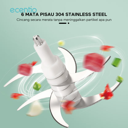 【🌟Pre-Order】ecentio Penggiling Daging 2L Kaca Tebal Multifungsi 3-in-1