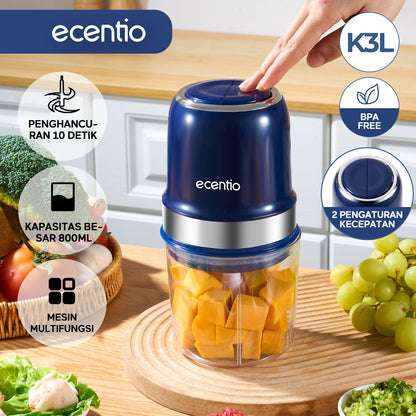 【🌟Pre-Order】ecentio Baby Food Processor 800ml — Blender Makanan Multifungsi, Hancur Halus 10 Detik!