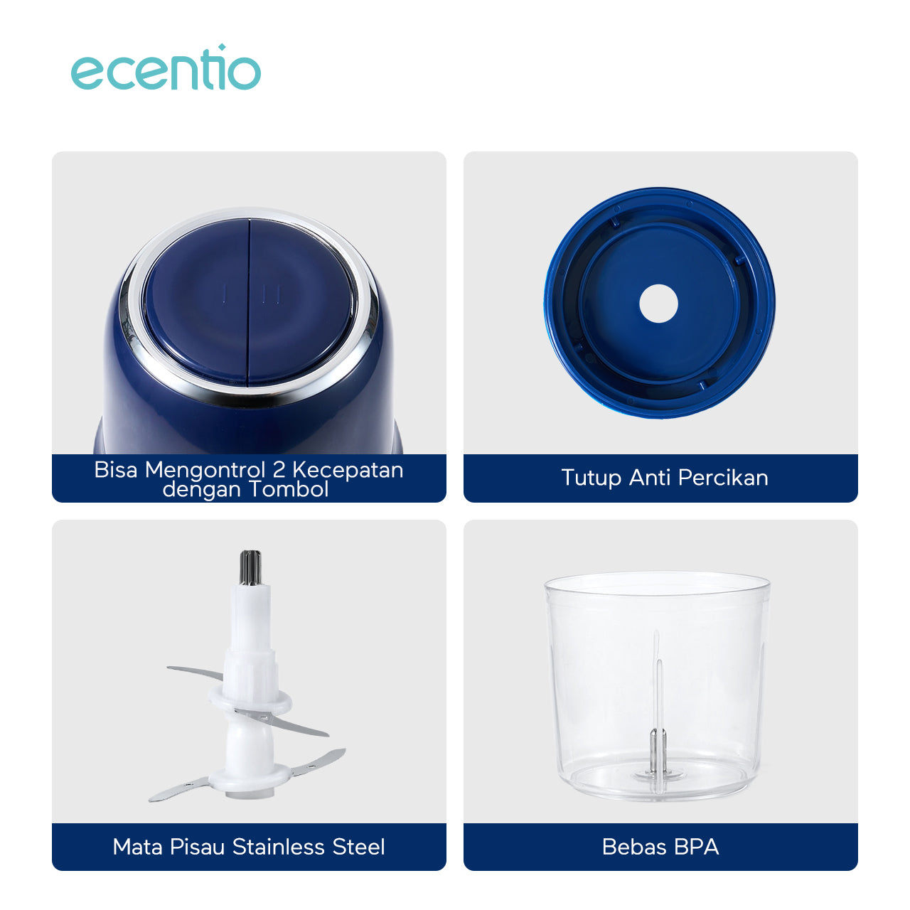 【🌟Pre-Order】ecentio Baby Food Processor 800ml — Blender Makanan Multifungsi, Hancur Halus 10 Detik!
