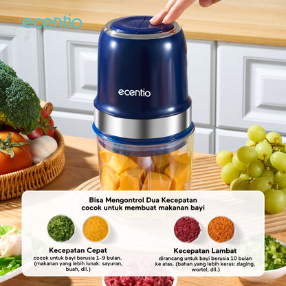 【🌟Pre-Order】ecentio Baby Food Processor 800ml — Blender Makanan Multifungsi, Hancur Halus 10 Detik!