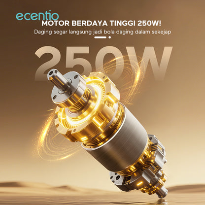 【ecentio Super Chopper 2L Series】Blender Daging 250W 6 Pisau Stainless 304 Multifungsi — Giling Daging, Bumbu, Sayur & Es