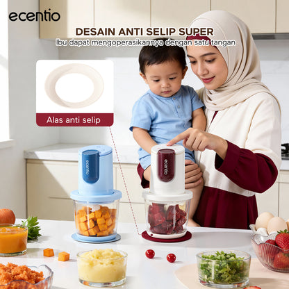 ecentio Ramadhan Family Kitchen Gift Set — Baby Food Maker 4-in-1 + Piring 2pcs + Snack Bag 6pcs