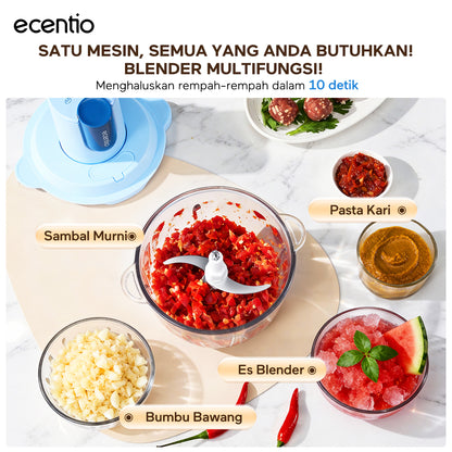 ecentio Ramadhan Kitchen Gift Set — Stainless Food Container + Glass Chopper Blender + Snack Bag