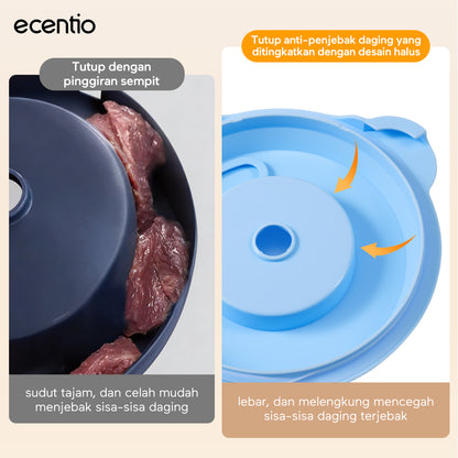 ecentio blender chopper penggiling daging kaca 6 pisau 3 kecepatan multifungsi untuk olahan daging, bumbu, sayuran, buah, es smoothie, dan makanan bayi di rumah tangga