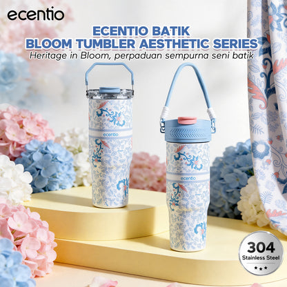 ecentio Portable Blender Juicer 900ml 12 Pisau 60W Baterai 2x1500mAh Tahan Panas 14 Jam & Dingin 24 Jam Anti Bocor Praktis Untuk,blender jus buah Outdoor