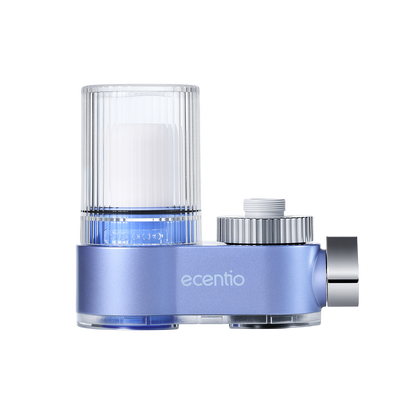 ecentio Filter Keran Air Pembersih Air Keran 0.2-5 Mikron ABS+PC Multi Filter Mudah Dipasang Untuk Rumah Tangga Biru,filter air keran penjernih air