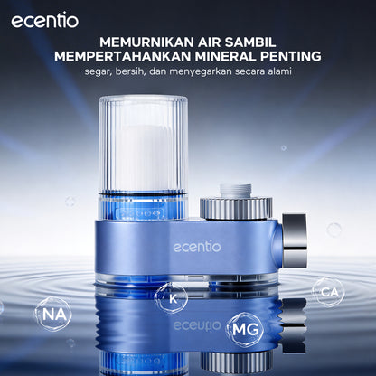 ecentio Filter Keran Air Pembersih Air Keran 0.2-5 Mikron ABS+PC Multi Filter Mudah Dipasang Untuk Rumah Tangga Biru,filter air keran penjernih air