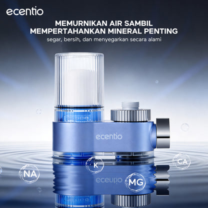 [Minum Sehat]ecentio Filter Air Keran Rumah Tangga Aman Untuk Keluarga Bayi & Anak 0.2-5 Mikron Mewah Debit Air Deras, Praktis Mudah Dibersihkan, Filter Pemurni Air Anti Kerak Dapur & Kamar Mandi