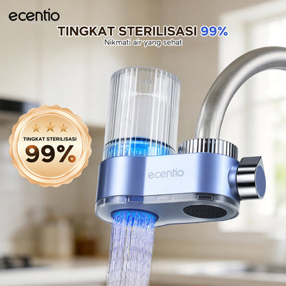 [Minum Sehat]ecentio Filter Air Keran Rumah Tangga Aman Untuk Keluarga Bayi & Anak 0.2-5 Mikron Mewah Debit Air Deras, Praktis Mudah Dibersihkan, Filter Pemurni Air Anti Kerak Dapur & Kamar Mandi
