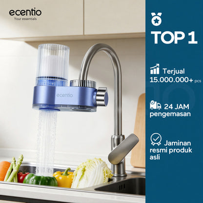 [Minum Sehat]ecentio Filter Air Keran Rumah Tangga Aman Untuk Keluarga Bayi & Anak 0.2-5 Mikron Mewah Debit Air Deras, Praktis Mudah Dibersihkan, Filter Pemurni Air Anti Kerak Dapur & Kamar Mandi