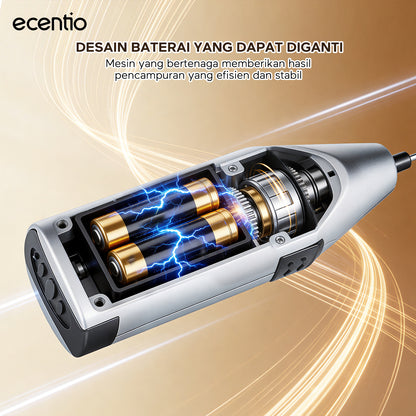 【Buy 1 get 3】ecentio Tumbler Minum 900ml Stainless Steel | Anti Bocor, Premium & Tahan Panas Dingin Free gift: Mixer Stick dry battery (Silver)  and Ice Tray 32 Grid