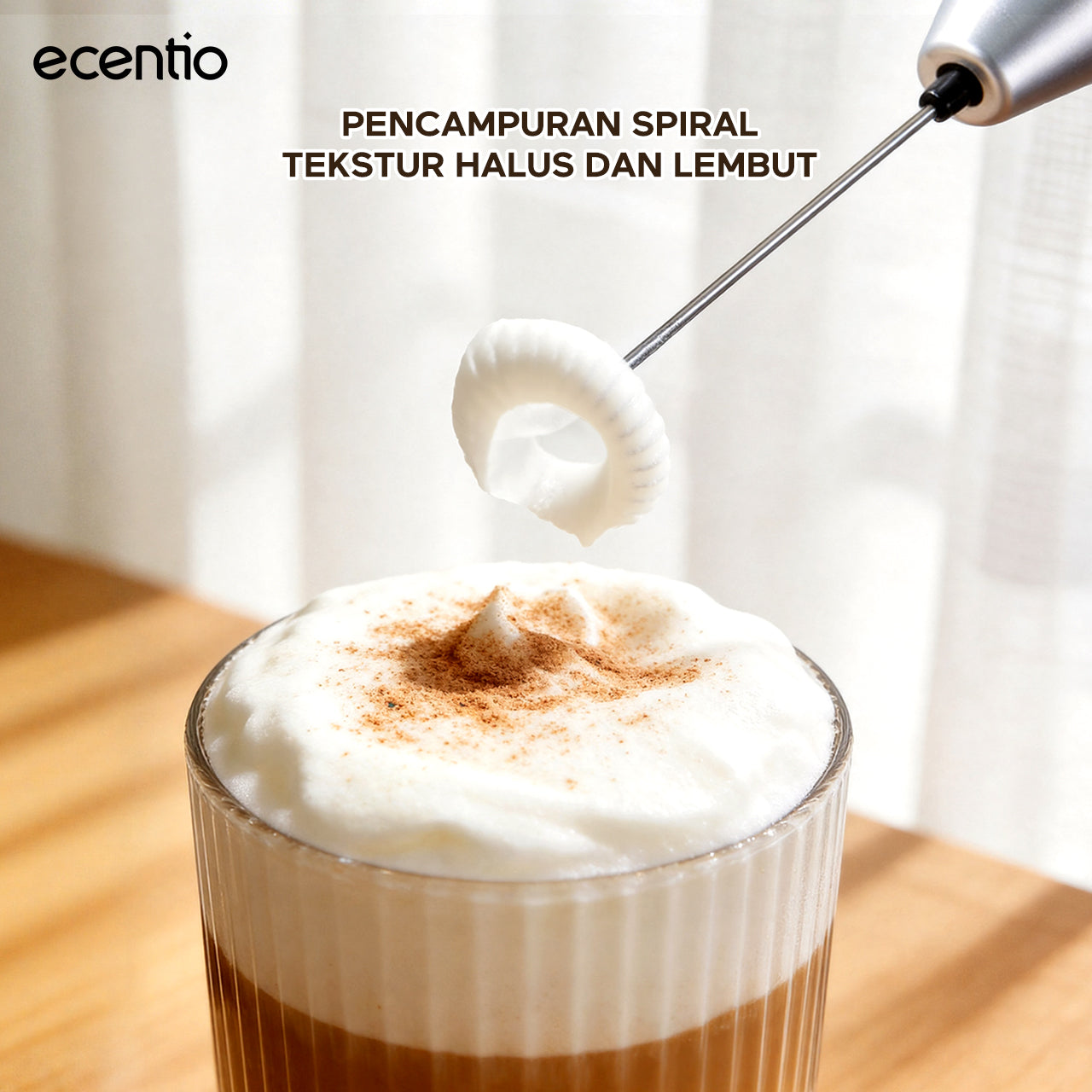 【Buy 1 get 3】ecentio Tumbler Minum 900ml Stainless Steel | Anti Bocor, Premium & Tahan Panas Dingin Free gift: Mixer Stick dry battery (Silver)  and Ice Tray 32 Grid