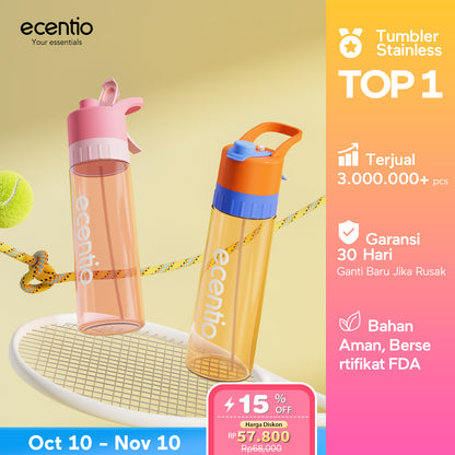 【Dopamine Sport Series】ecentio ourdoor tumbler Stainless olahraga Vacuum 800ml sport aesthetic lari Portable Tetap dingin selama 24 JAM Thermos Botol minum besar