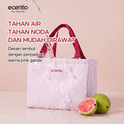 ecentio Lunch Box Anti Tumpah 1200ML + Botol Minum 500ML BPA Free Tempat Bekal Makan Anak Sekolah Kotak Makan Plastik Free Sendok & Kotak Saus Lunch Box Sekat Kedap Bocor Bekal Kerja