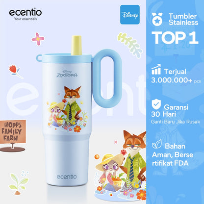 [New Launch] ecentio tumbler stainless 316 Disney Zootopia 750ml / 500ml tahan panas dingin 24 jam botol minum lucu aesthetic portable termos air panas botol minum anak botol minum anak perempuan tumbler anak