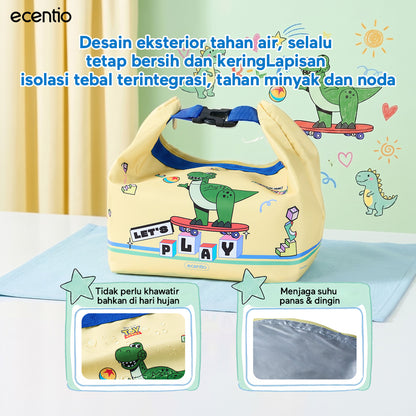 [Back To School] ecentio Kotak Makan Anak Rex Set Bekal Sekolah Toy story Lunch Box Stainless 750ml Botol Minum 900ml Tas Bekal BPA Free Tempat Makan Anak