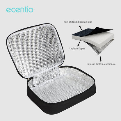 ecentio lunch box set 1000ml kotak Makan Botol lunch box set tas botol airStainless Steel Sumpit Sendok Grapu Set
