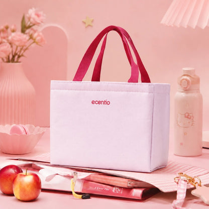 ecentio Lunch Box Anti Tumpah 1200ML + Botol Minum 500ML BPA Free Tempat Bekal Makan Anak Sekolah Kotak Makan Plastik Free Sendok & Kotak Saus Lunch Box Sekat Kedap Bocor Bekal Kerja