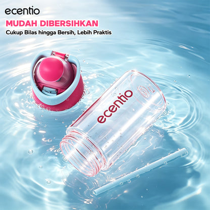 ecentio Tumbler Stainless anak 550ml/750ml Portable Thermos Botol Minum Besar Dengan Tas Tahan Panas Dingin 24 Jam Aesthetic Lucu Termos Air Panas Kopi Dengan Sedotan Cocok Untuk Sekolah Anak Laki-Laki