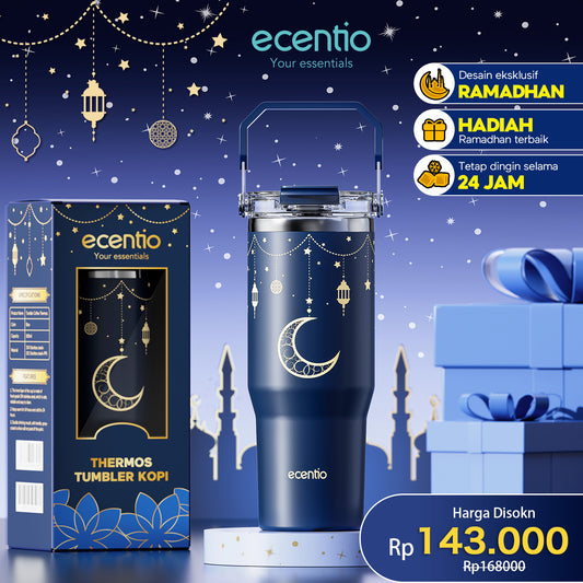 【🌟Pre-Order】【Ramadan Exclusive】ecentio tumbler Stainless Vacuum 900ml Portable Thermos Botol minum besar