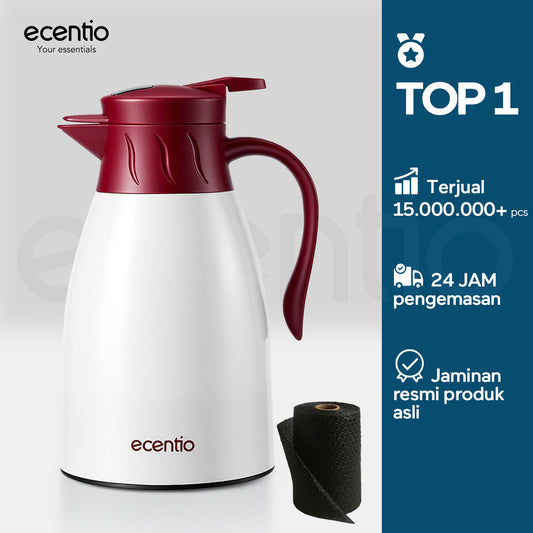 ecentio LED termos air panas Dingin 24 Jam 1L termos Air Panas Bayi Buat Susu aesthetic portable termos air panas pencet termos es batu tahan lama