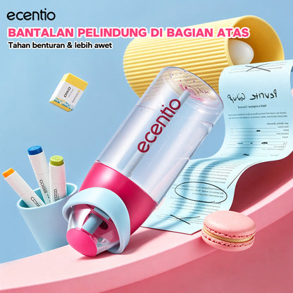 ecentio Tumbler Stainless anak 550ml/750ml Portable Thermos Botol Minum Besar Dengan Tas Tahan Panas Dingin 24 Jam Aesthetic Lucu Termos Air Panas Kopi Dengan Sedotan Cocok Untuk Sekolah Anak Laki-Laki