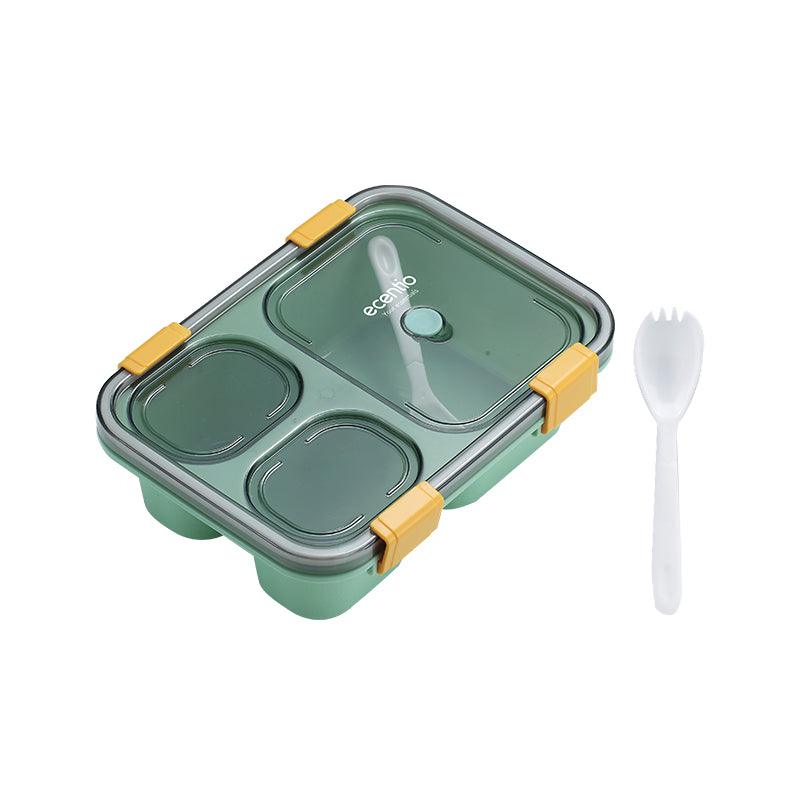 ecentio lunch box kotak bekal makan 3grids anti tumpah 850ML - ecentio